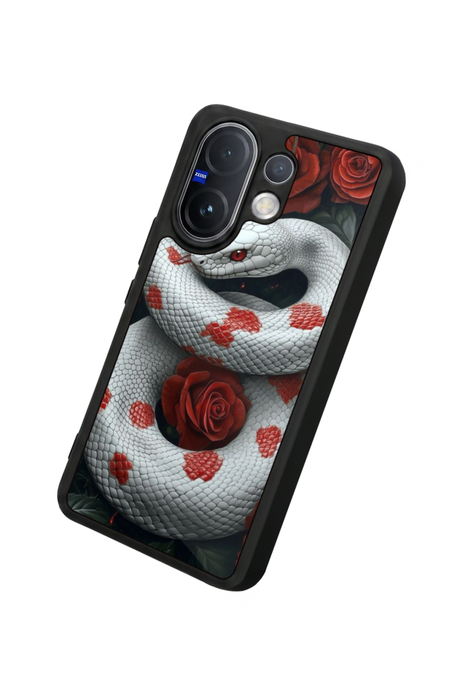 Vivo V60 Uyumlu Yılan Tasarımlı Glossy Premium Kılıf