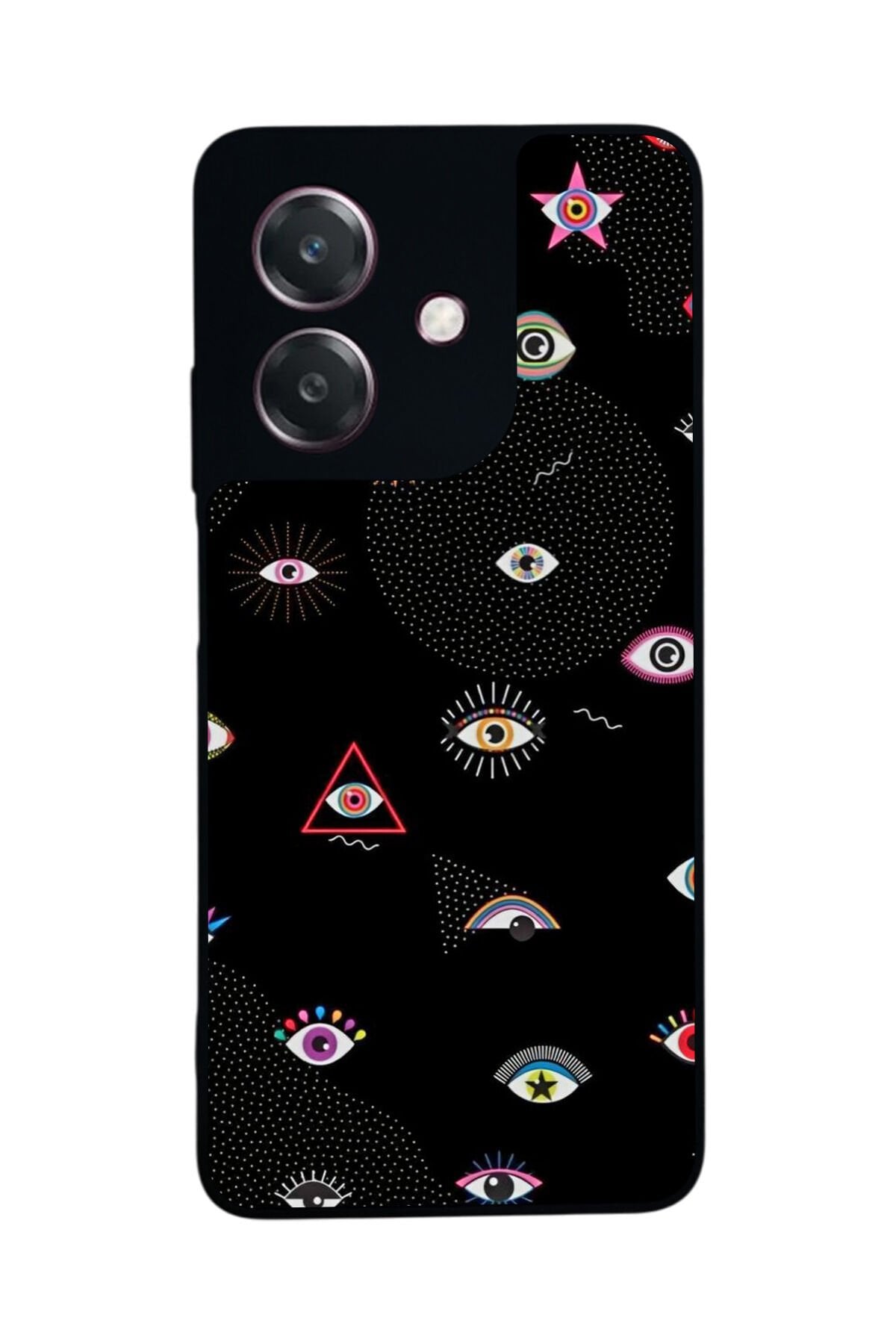 Oppo A3 5G Uyumlu Göz Tasarımlı Glossy Premium Kılıf