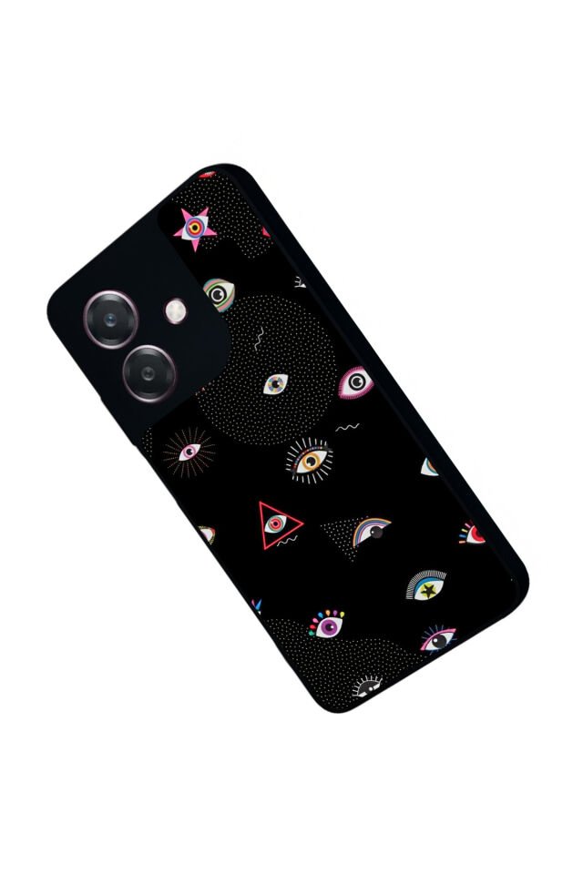 Oppo A3 5G Uyumlu Göz Tasarımlı Glossy Premium Kılıf