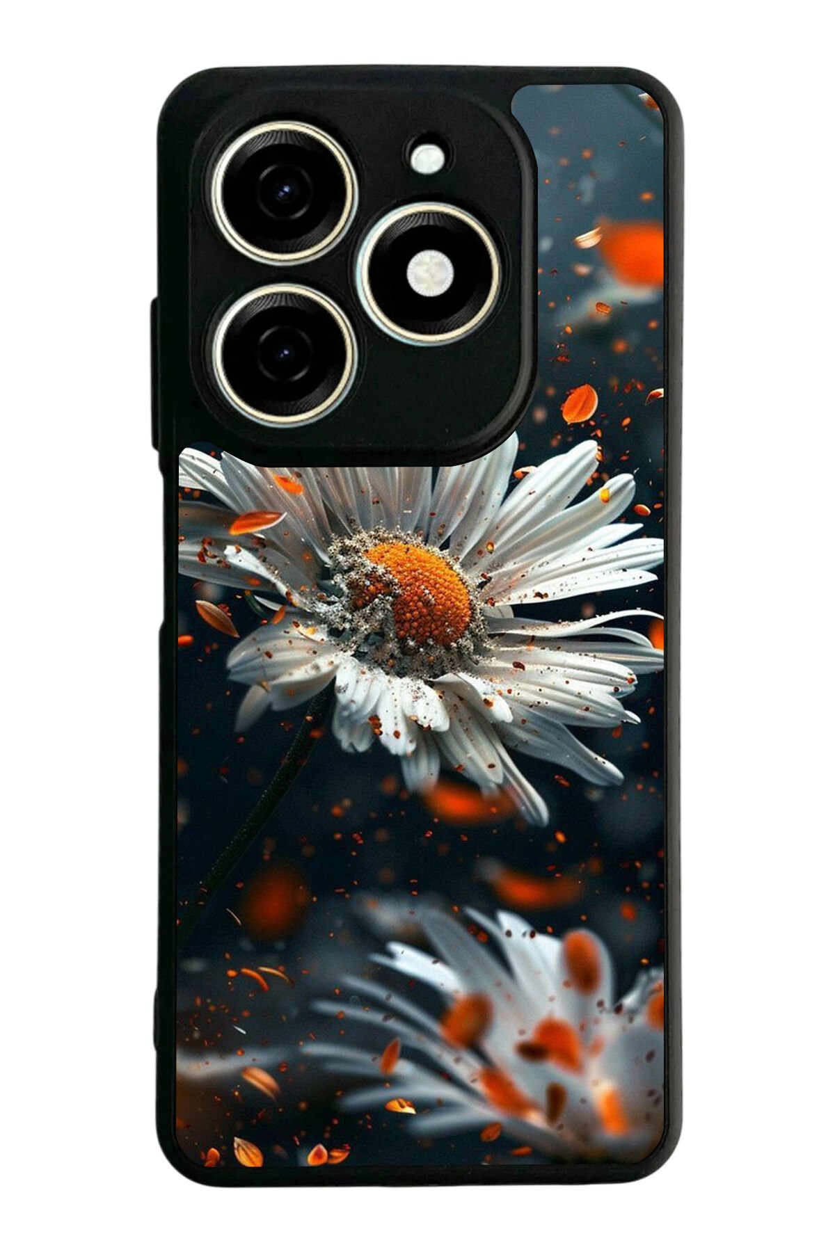 Infınıx Smart 8 Pro Uyumlu Cicek Tasarımlı Glossy Premium Kılıf