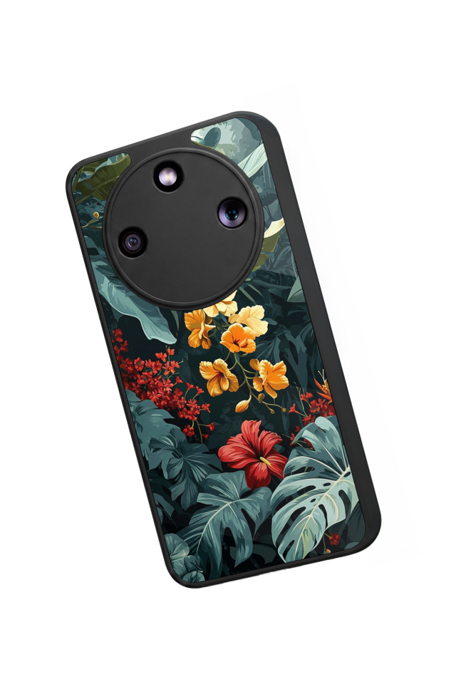 Honor Magic 8 Lite Uyumlu Botanik Tasarımlı Glossy Premium Kılıf