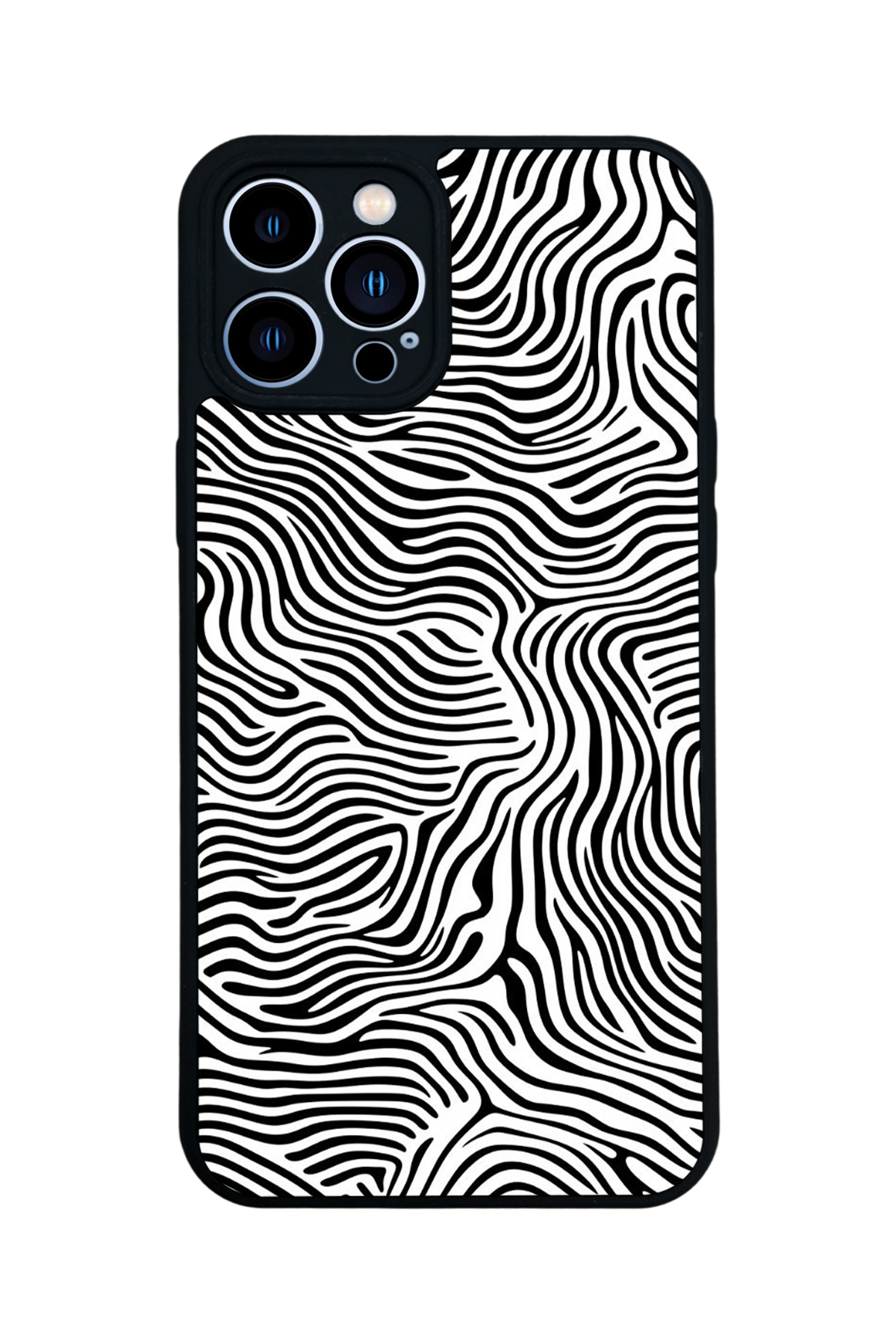 iPhone 13 Pro Max Uyumlu Çizgi Sanatı Tasarımlı Glossy Premium Kılıf