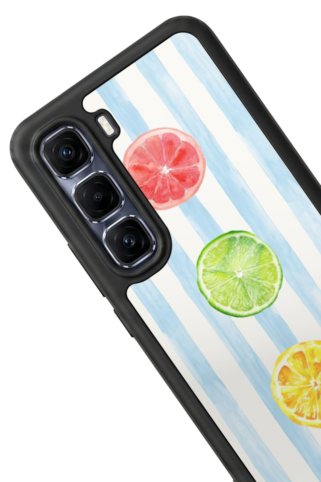Infinix Hot 60 Pro Plus Uyumlu Limon Tasarımlı Glossy Premium Kılıf