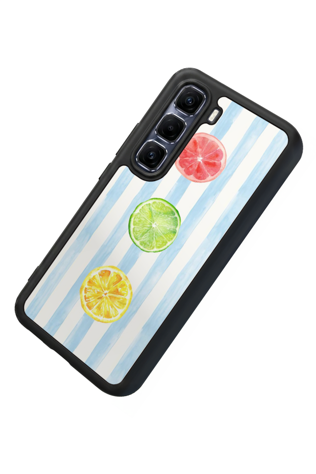 Infinix Hot 60 Pro Plus Uyumlu Limon Tasarımlı Glossy Premium Kılıf