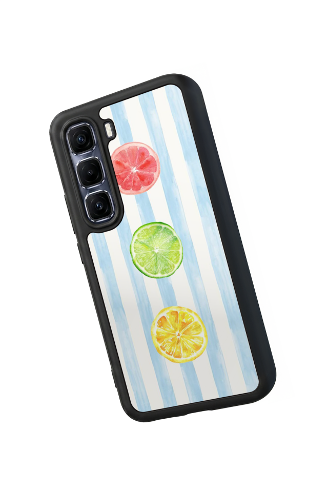 Infinix Hot 60 Pro Plus Uyumlu Limon Tasarımlı Glossy Premium Kılıf