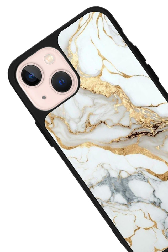 iPhone 15 Plus Uyumlu Mermer Marble Tasarımlı Glossy Premium Kılıf