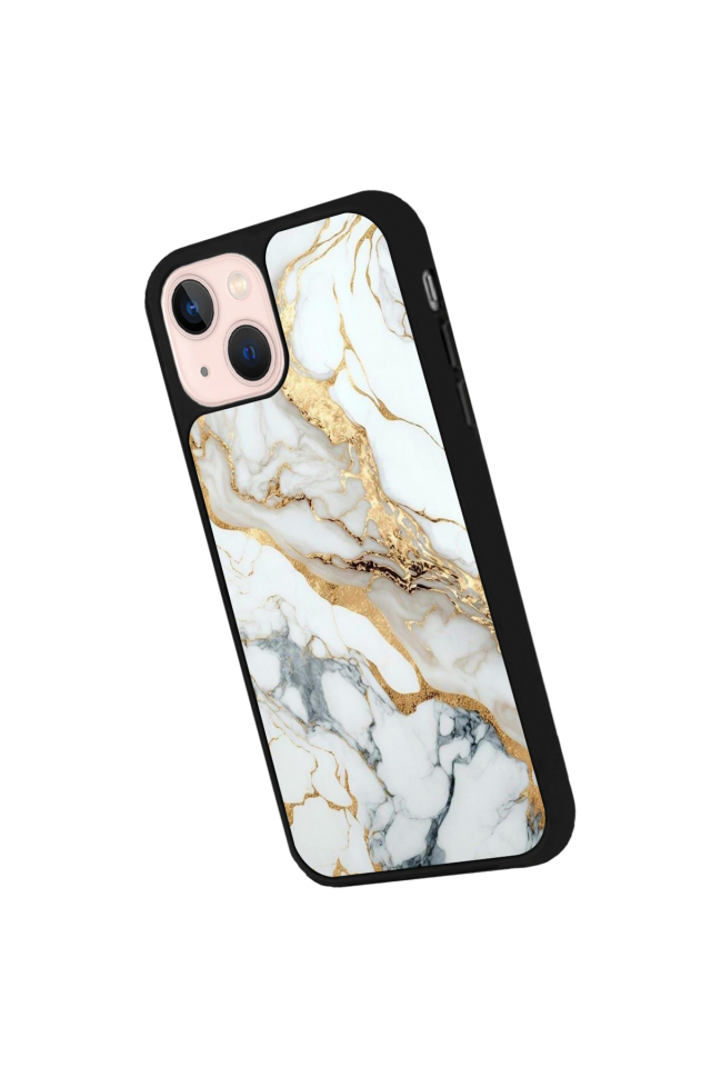 iPhone 15 Plus Uyumlu Mermer Marble Tasarımlı Glossy Premium Kılıf