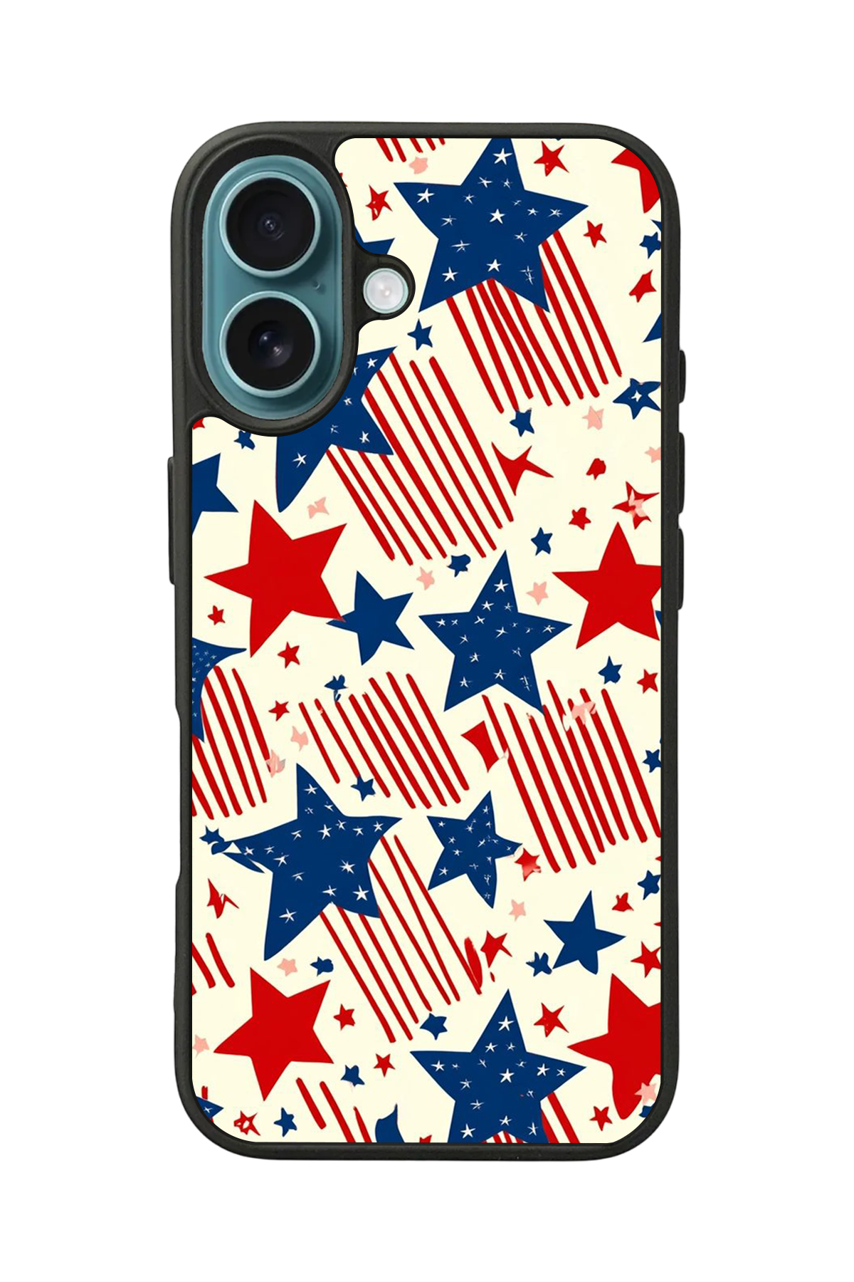 iPhone 16 Plus Uyumlu Retro Yildizlar Tasarımlı Glossy Premium Kılıf