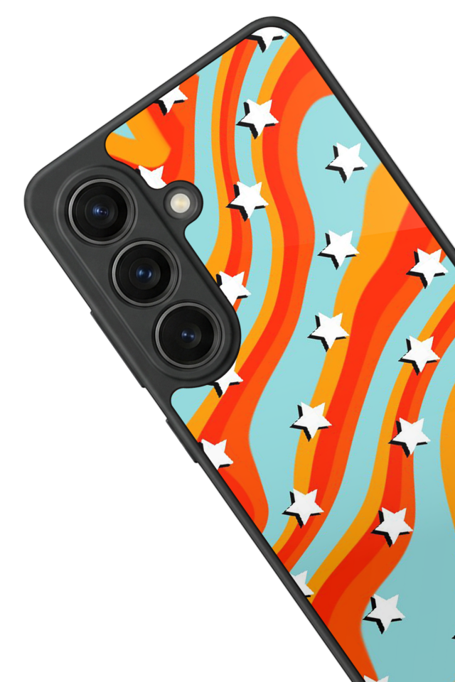 Samsung Galaxy S26 Uyumlu Retro Yildizlar Tasarımlı Glossy Premium Kılıf