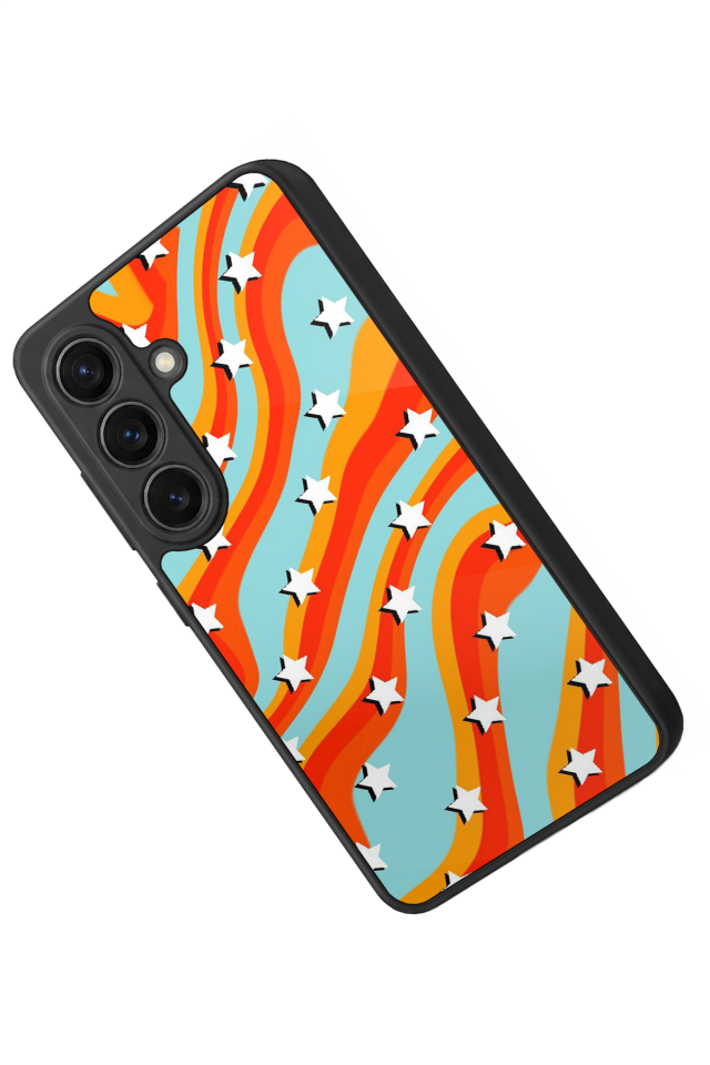Samsung Galaxy S26 Uyumlu Retro Yildizlar Tasarımlı Glossy Premium Kılıf