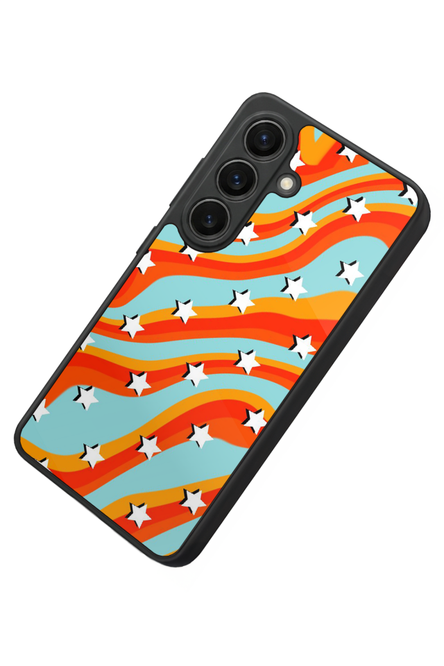 Samsung Galaxy S26 Uyumlu Retro Yildizlar Tasarımlı Glossy Premium Kılıf