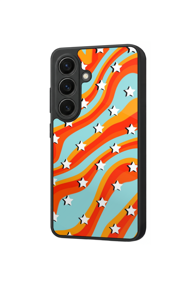 Samsung Galaxy S26 Uyumlu Retro Yildizlar Tasarımlı Glossy Premium Kılıf