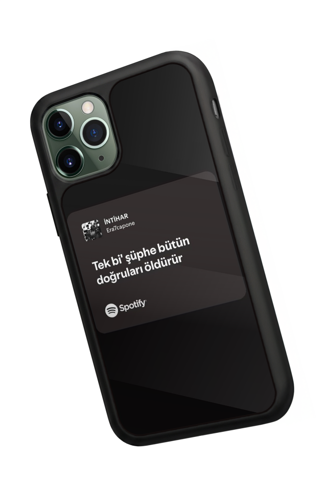 iPhone 11 Pro Max Uyumlu Sarki Sozleri Tasarımlı Glossy Premium Kılıf
