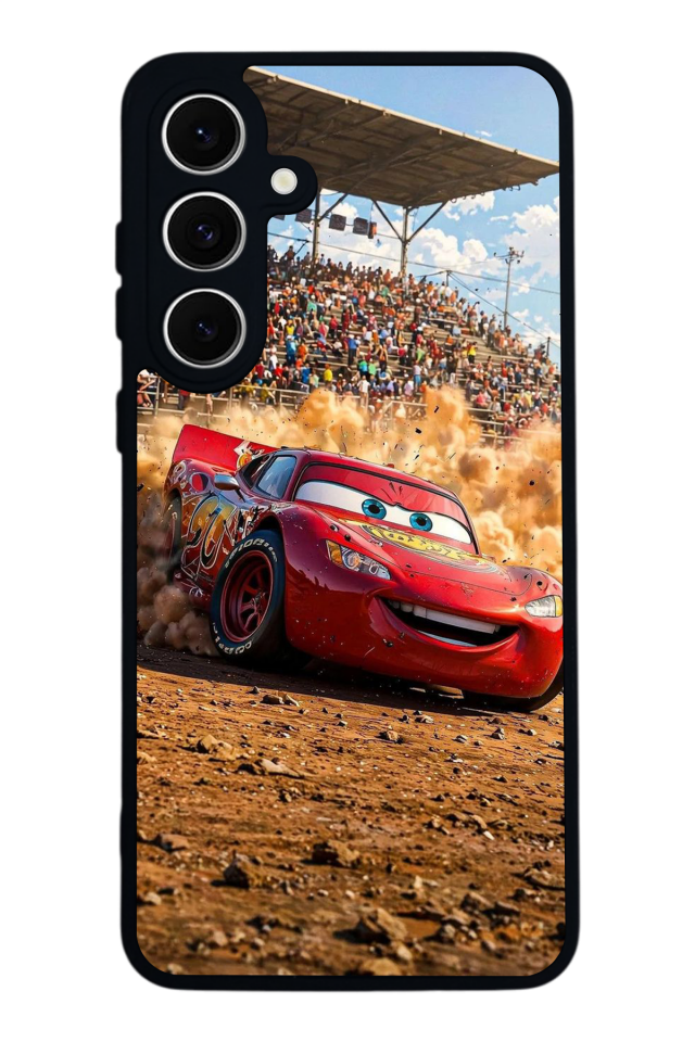 Samsung Galaxy S24 FE Uyumlu Şimsek McQueen Tasarımlı Glossy Premium Kılıf
