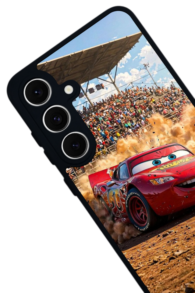 Samsung Galaxy S24 FE Uyumlu Şimsek McQueen Tasarımlı Glossy Premium Kılıf