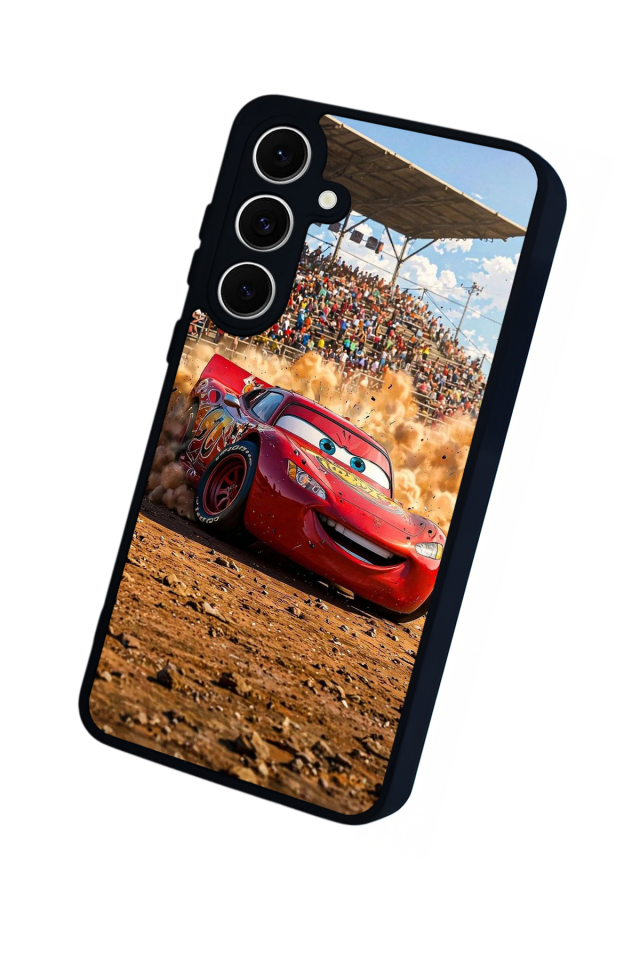 Samsung Galaxy S24 FE Uyumlu Şimsek McQueen Tasarımlı Glossy Premium Kılıf