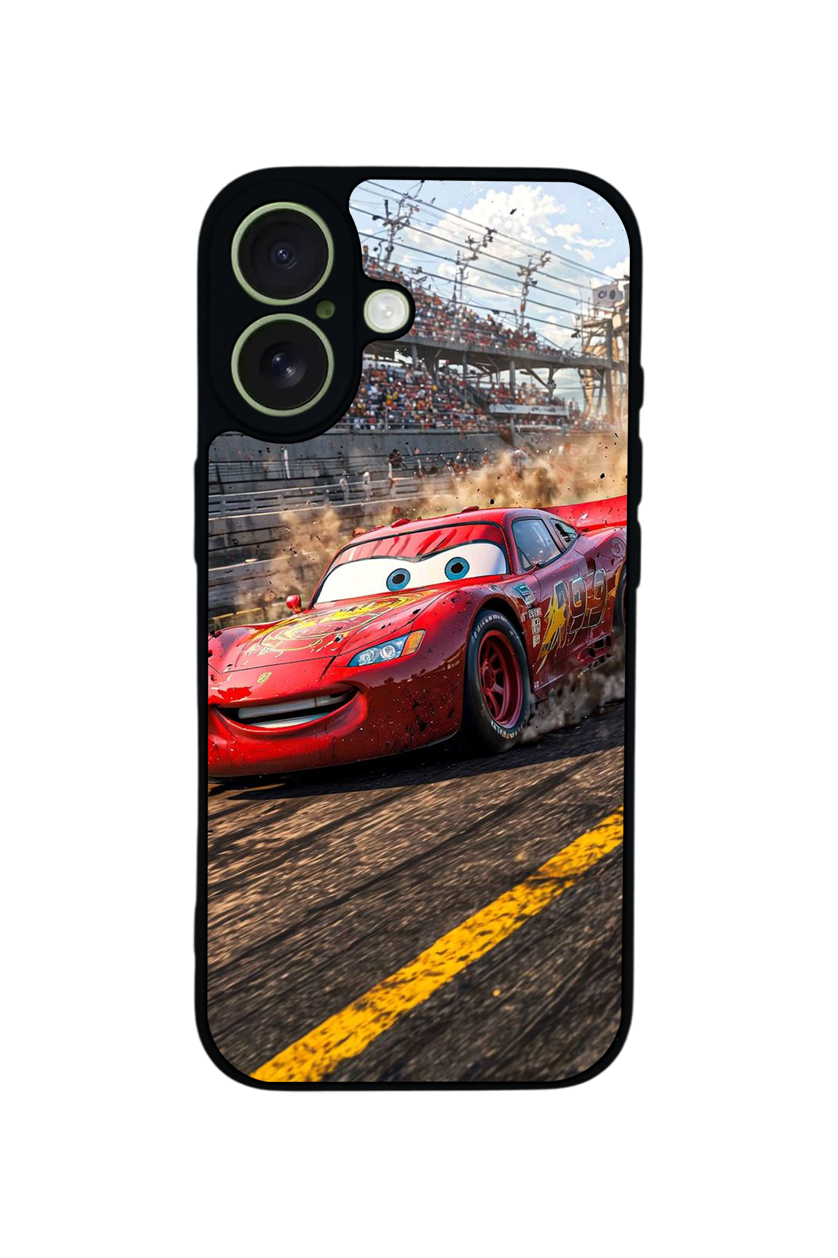 iPhone 17 Uyumlu Şimsek McQueen Tasarımlı Glossy Premium Kılıf