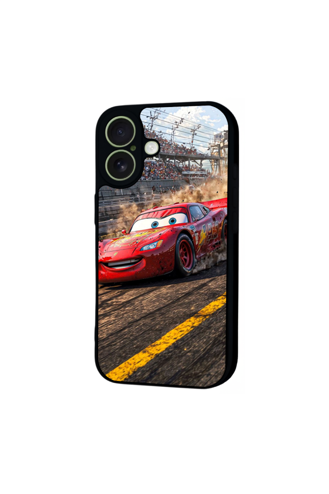 iPhone 17 Uyumlu Şimsek McQueen Tasarımlı Glossy Premium Kılıf
