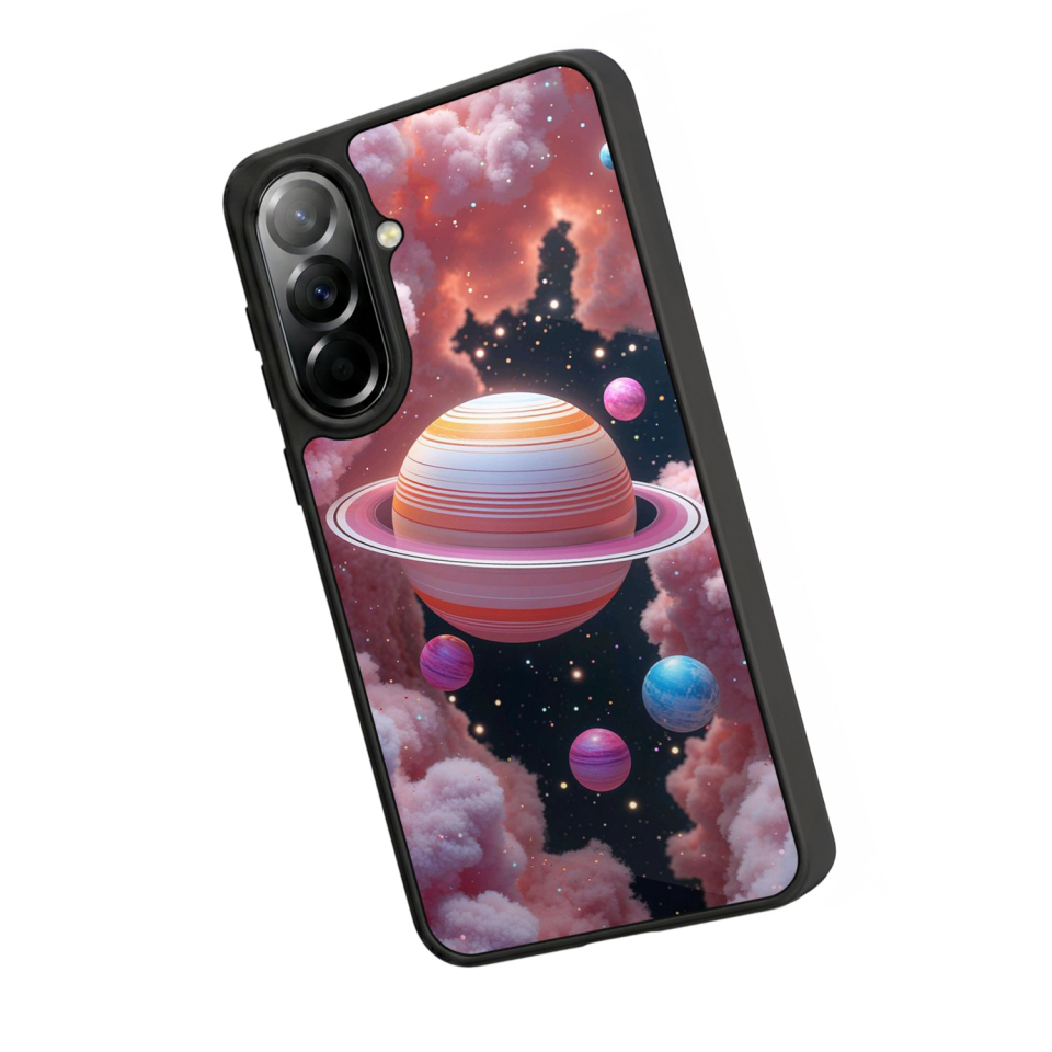 Samsung Galaxy A37 Uyumlu Uzay Tasarımlı Glossy Premium Kılıf