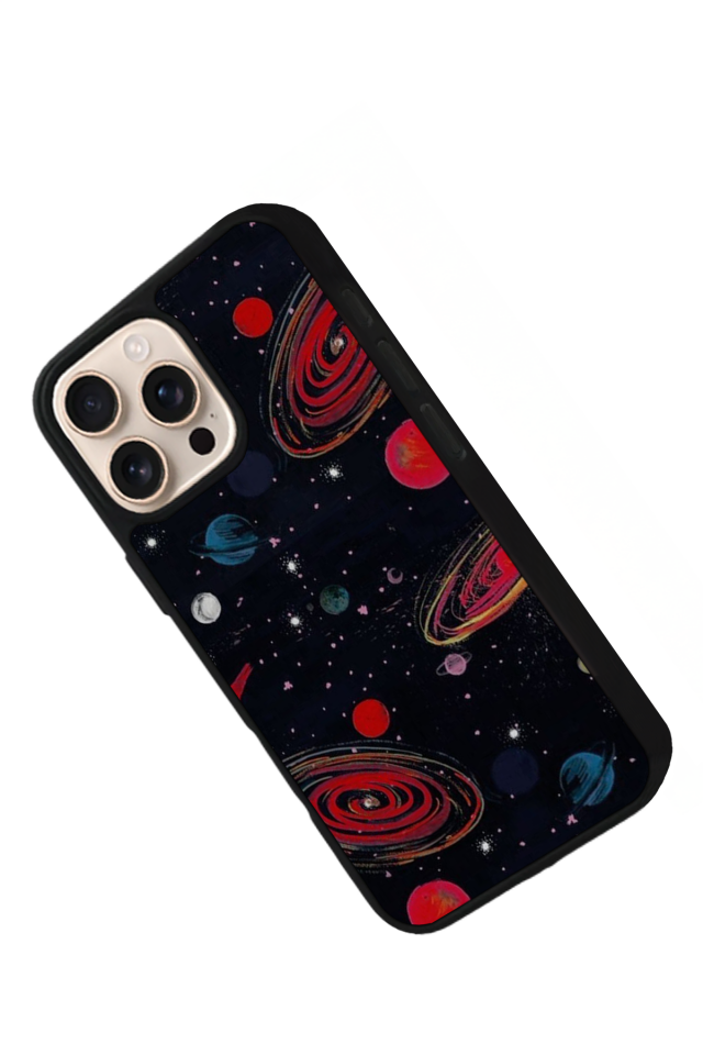 iPhone 14 Pro Uyumlu Uzay Tasarımlı Glossy Premium Kılıf