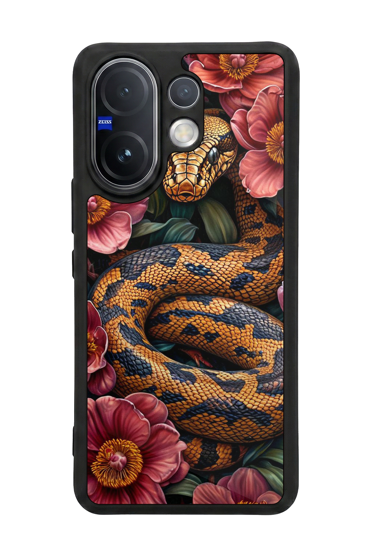 Vivo V60 Uyumlu Yılan Tasarımlı Glossy Premium Kılıf