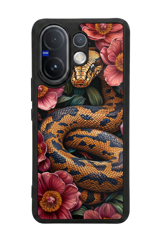 Vivo V60 Uyumlu Yılan Tasarımlı Glossy Premium Kılıf
