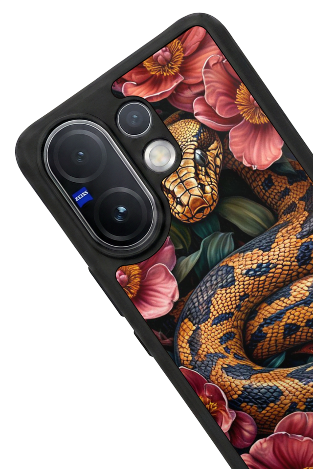 Vivo V60 Uyumlu Yılan Tasarımlı Glossy Premium Kılıf
