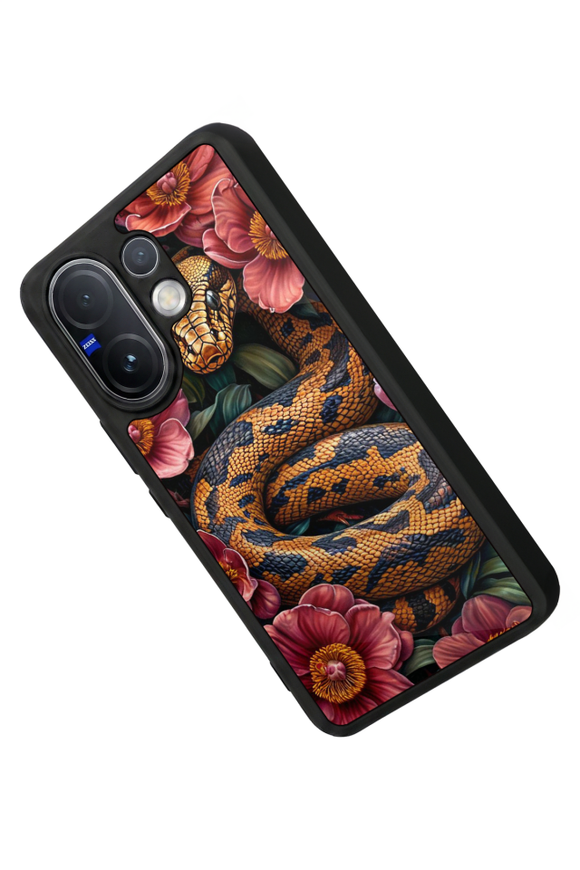 Vivo V60 Uyumlu Yılan Tasarımlı Glossy Premium Kılıf