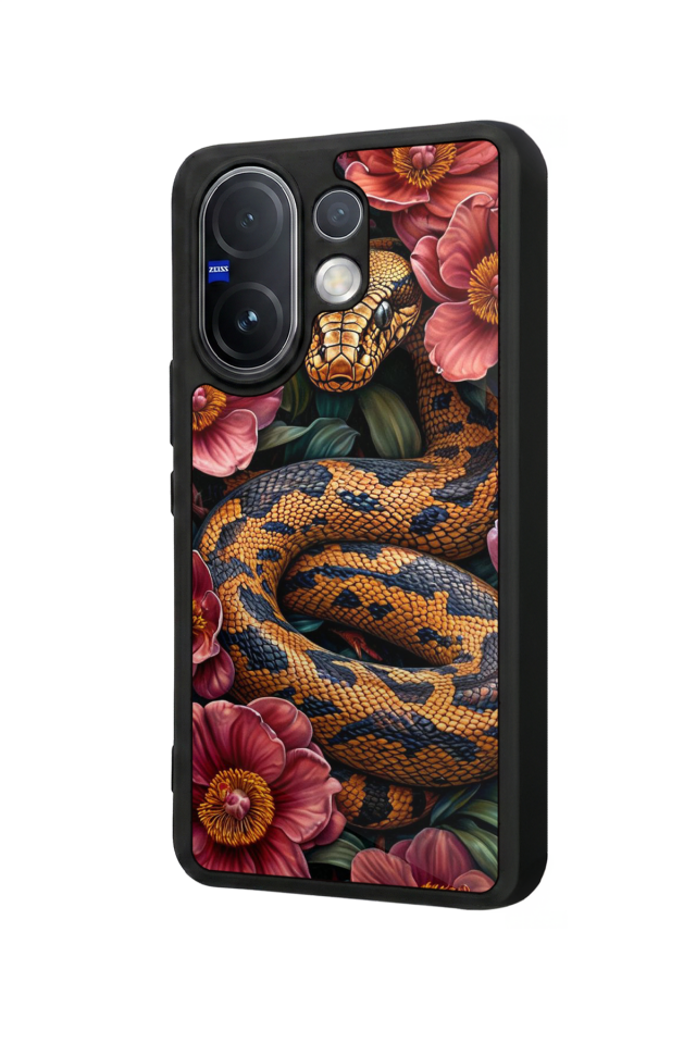 Vivo V60 Uyumlu Yılan Tasarımlı Glossy Premium Kılıf