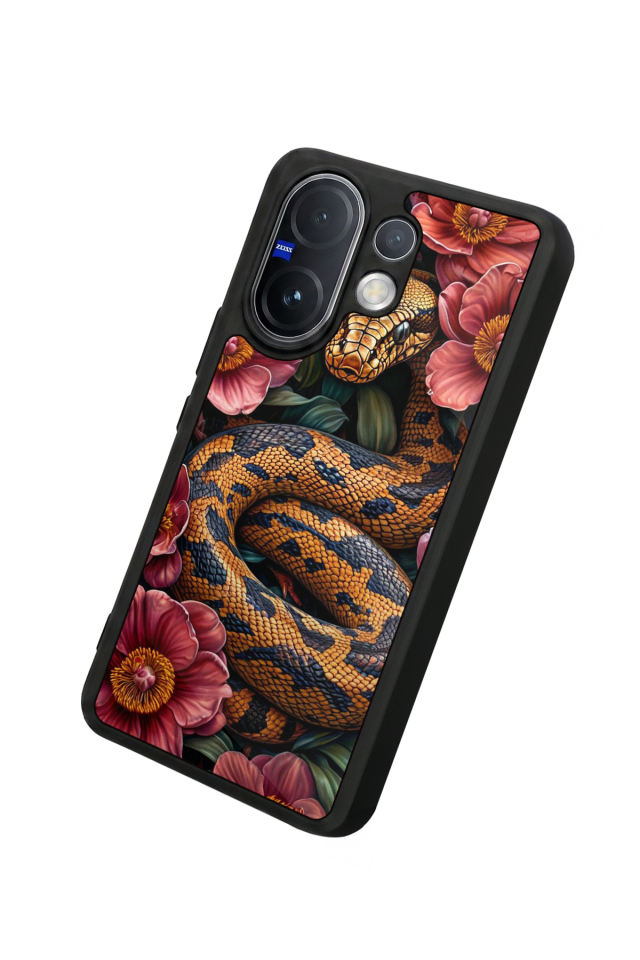 Vivo V60 Uyumlu Yılan Tasarımlı Glossy Premium Kılıf