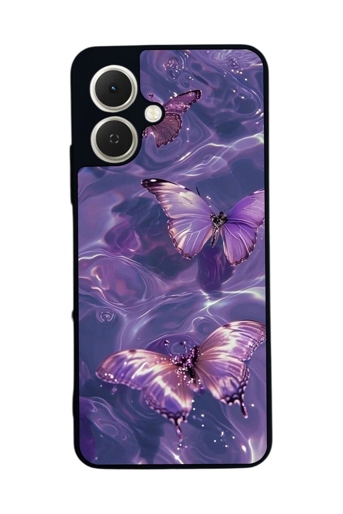 Tecno Spark GO 2 Uyumlu Kelebek Tasarımlı Glossy Premium Kılıf