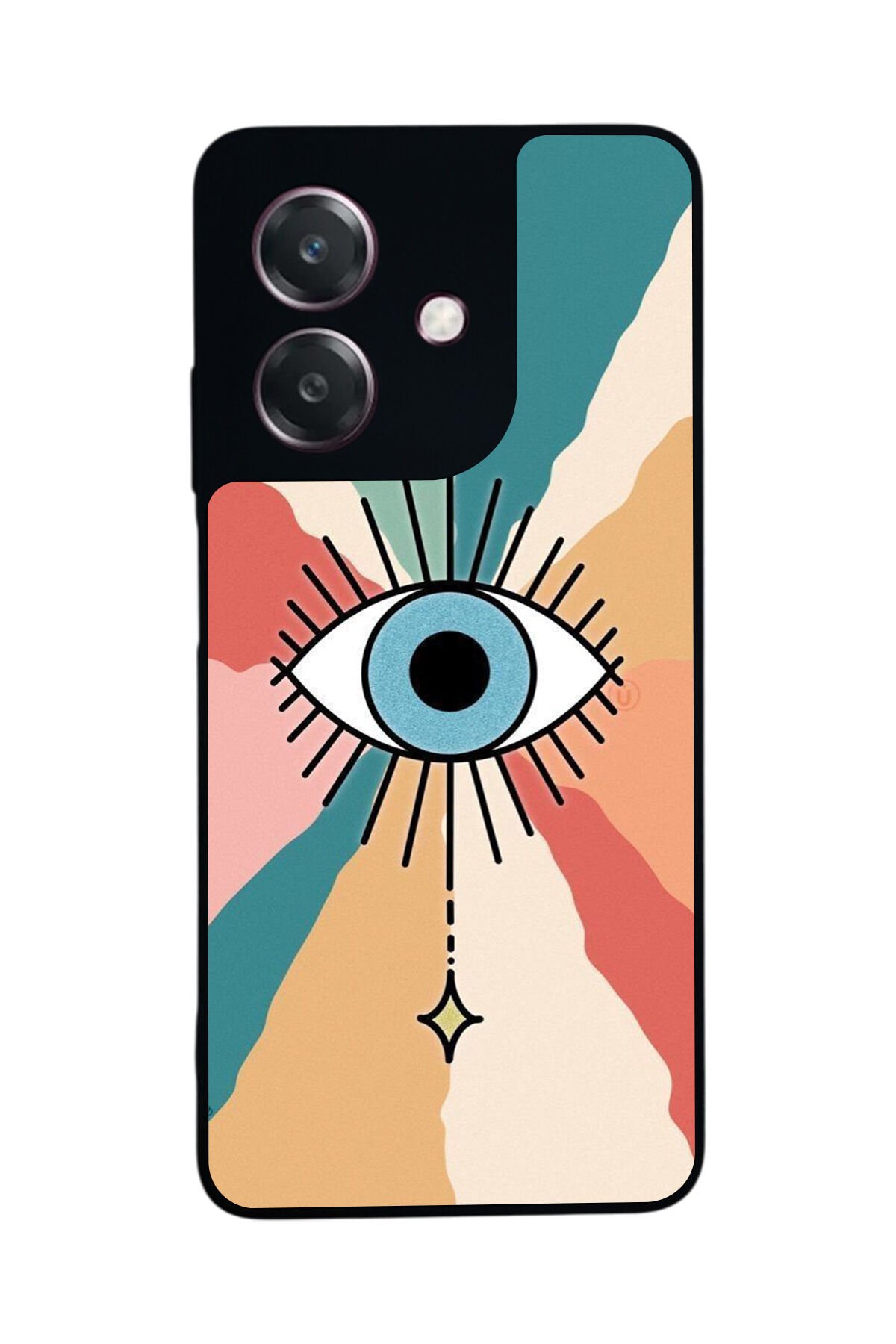 Oppo A3 5G Uyumlu Göz Tasarımlı Glossy Premium Kılıf