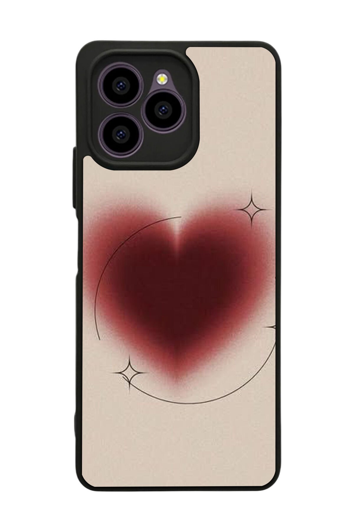 Omix X6 Uyumlu Kalp Love Tasarımlı Glossy Premium Kılıf