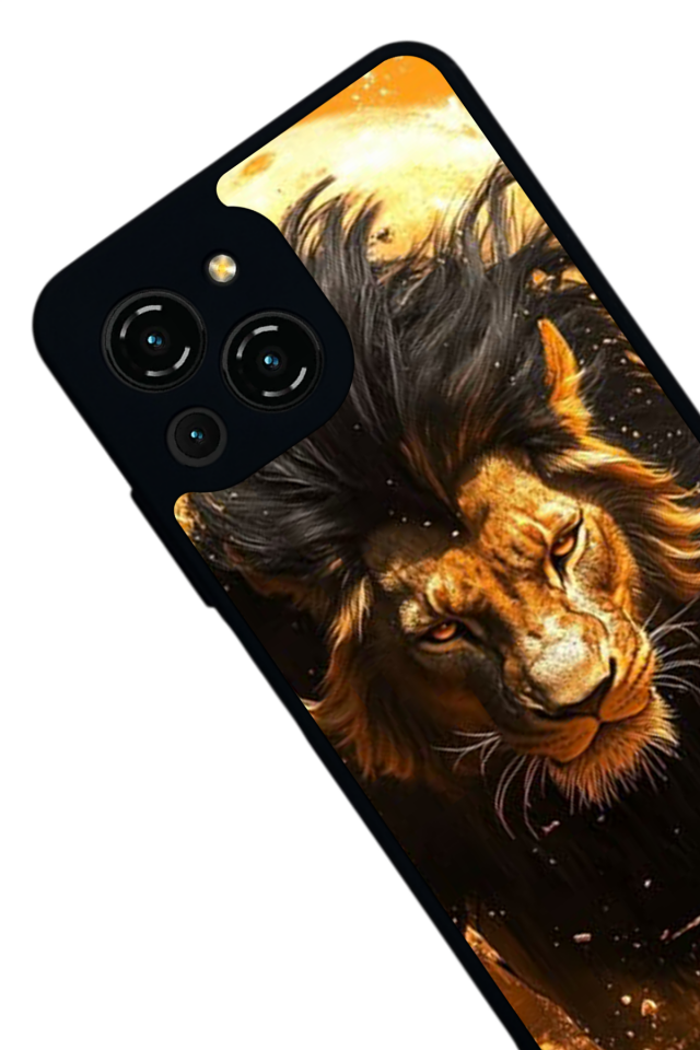 Reeder S23 Pro Max Uyumlu Aslan Tasarımlı Glossy Premium Kılıf