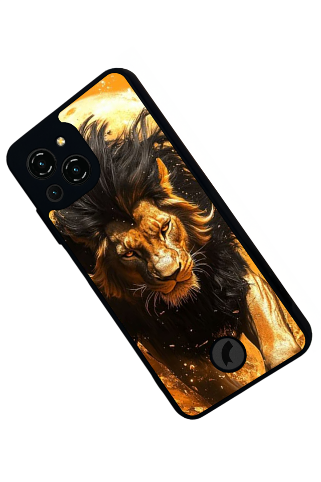 Reeder S23 Pro Max Uyumlu Aslan Tasarımlı Glossy Premium Kılıf