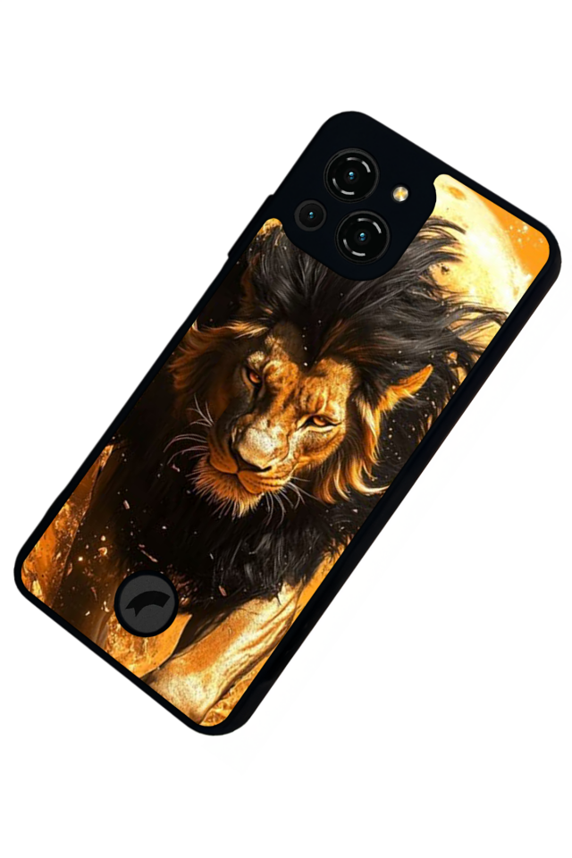 Reeder S23 Pro Max Uyumlu Aslan Tasarımlı Glossy Premium Kılıf