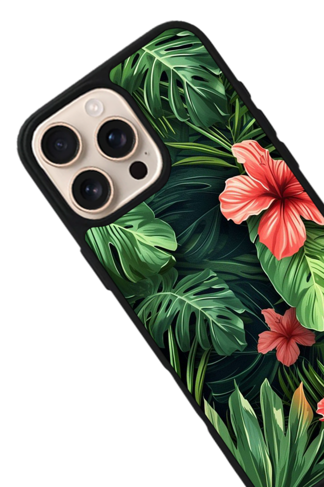 iPhone 14 Pro Max Uyumlu Botanik Tasarımlı Glossy Premium Kılıf