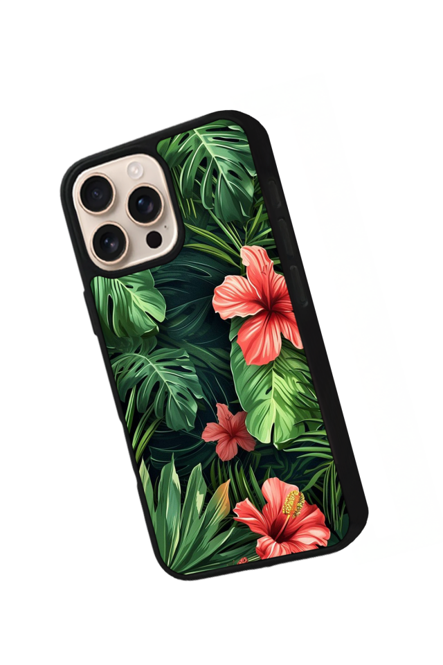 iPhone 14 Pro Max Uyumlu Botanik Tasarımlı Glossy Premium Kılıf