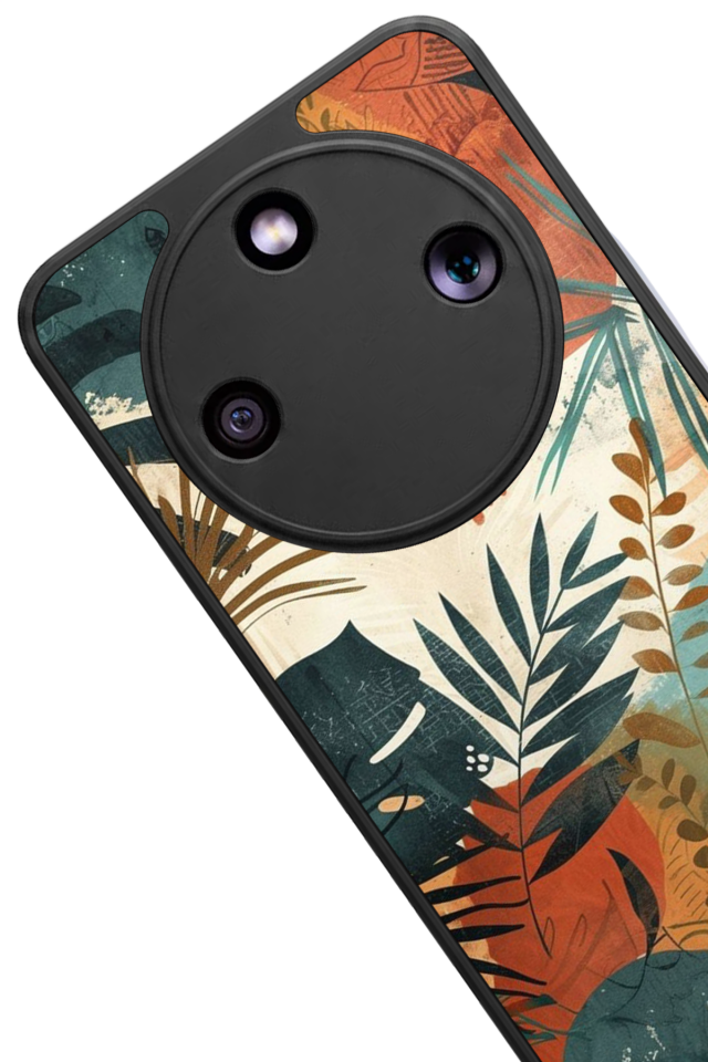Honor Magic 8 Lite Uyumlu Botanik Tasarımlı Glossy Premium Kılıf