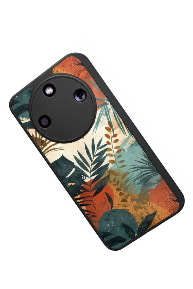 Honor Magic 8 Lite Uyumlu Botanik Tasarımlı Glossy Premium Kılıf