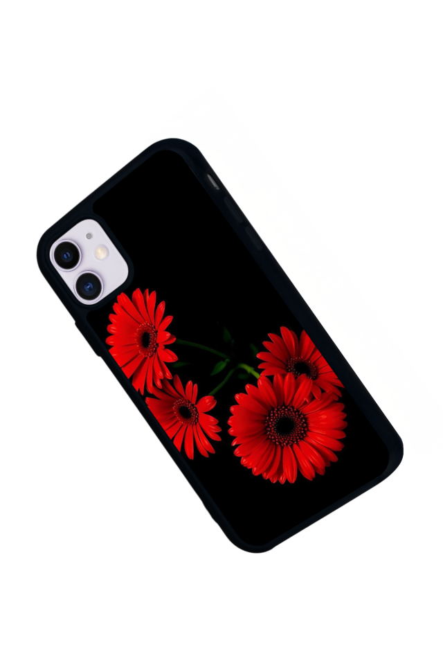 iPhone 11 Uyumlu Cicek Tasarımlı Glossy Premium Kılıf