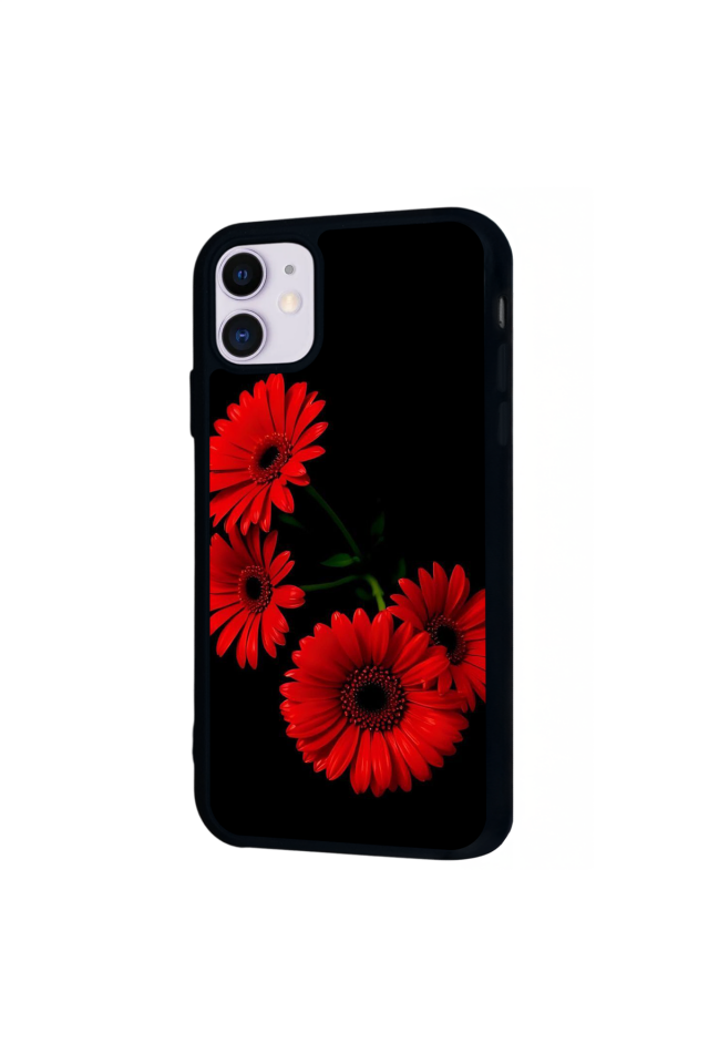 iPhone 11 Uyumlu Cicek Tasarımlı Glossy Premium Kılıf