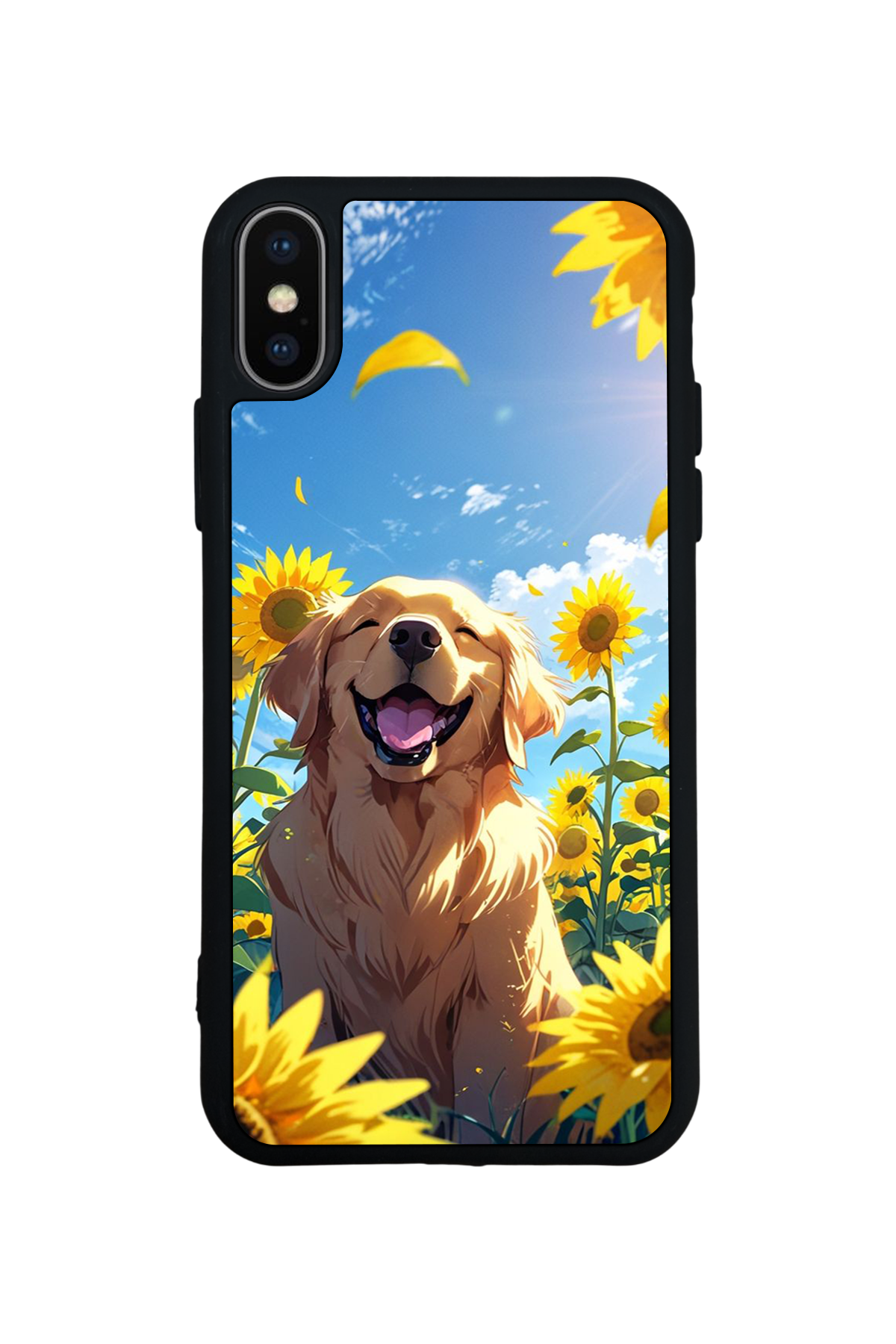 iPhone XS Max Uyumlu Golden Kopek Tasarımlı Glossy Premium Kılıf