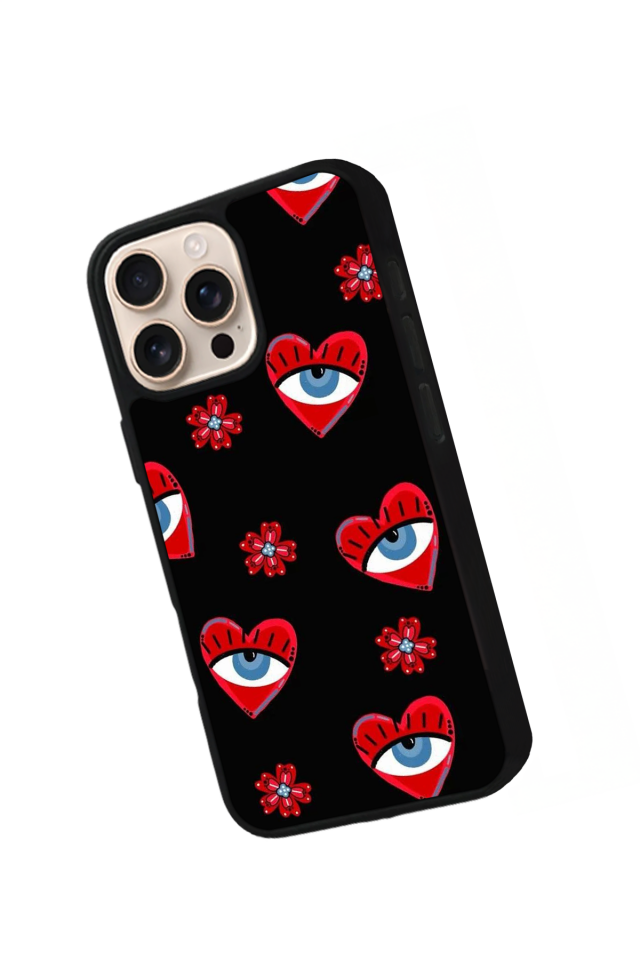 iPhone 16 Pro Max Uyumlu Göz Tasarımlı Glossy Premium Kılıf