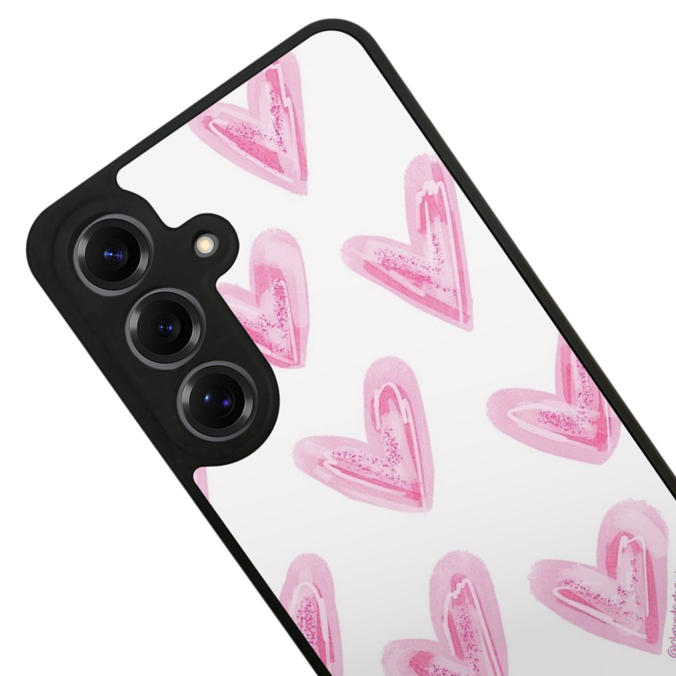 Samsung Galaxy S25 Uyumlu Kalp Love Tasarımlı Glossy Premium Kılıf