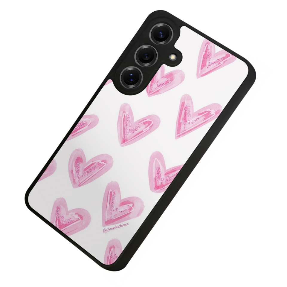 Samsung Galaxy S25 Uyumlu Kalp Love Tasarımlı Glossy Premium Kılıf