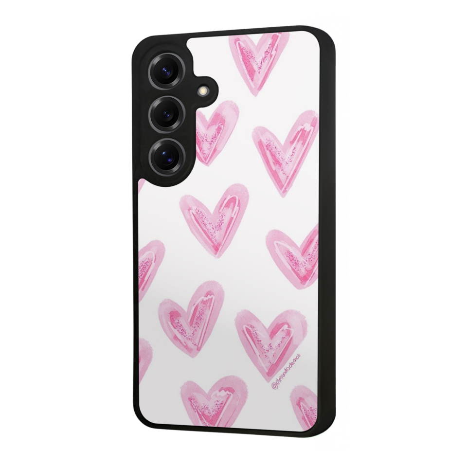 Samsung Galaxy S25 Uyumlu Kalp Love Tasarımlı Glossy Premium Kılıf