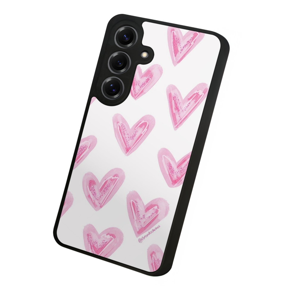 Samsung Galaxy S25 Uyumlu Kalp Love Tasarımlı Glossy Premium Kılıf