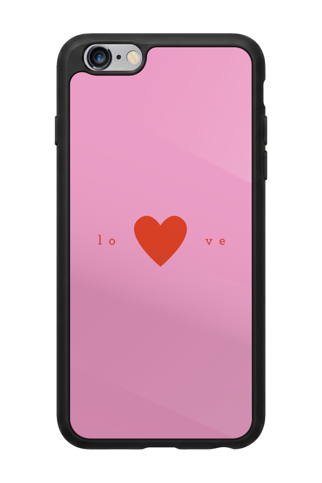 iPhone 6s Plus Uyumlu Kalp Love Tasarımlı Glossy Premium Kılıf