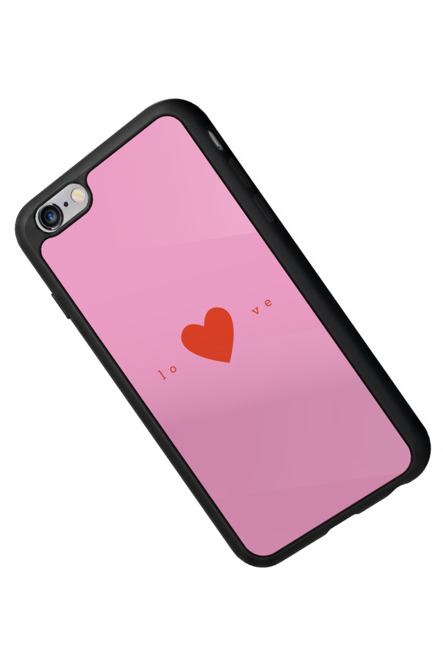 iPhone 6s Plus Uyumlu Kalp Love Tasarımlı Glossy Premium Kılıf